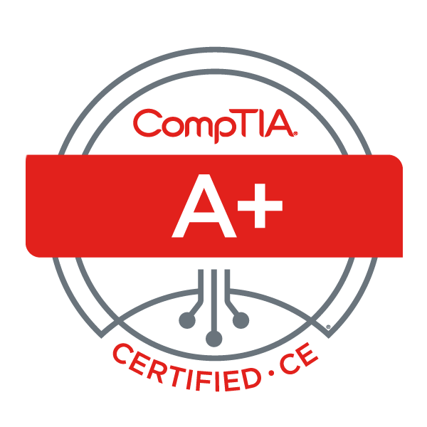 CompTIA A+ certified 2019 badge